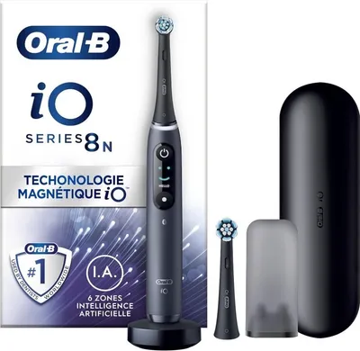 Produktbild von Braun Oral-B iO 8N (IOM8.2Q2.2BD) Elektr. Zahnbürste black mit Etui