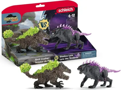 Produktbild von schleich 70827 Schattenluchs vs. Felsbrecher, ab 7 Jahren, ELDRADOR CREATURES - Spielfigur, 31 x 16 x 18 cm