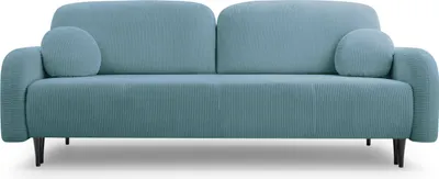 Produktbild von Sofa VIVO mit Schlaffunktion, Schlafsofa, Wohnzimmersofa, Couch, Soffa, Bettsofa, Geflochtener Stoff – Grün ELMA 2
