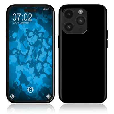 Produktbild von PhoneNatic Case kompatibel mit iPhone 15 Pro Silikon Hülle schwarz Cover
