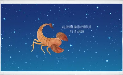 Produktbild von Mr. & Mrs. Panda Flauschtuch Sternzeichen Skorpion - Sternenhimmel Blau - Geschenk, Handtuch, 50x100, Geburtstag Oktober, gesichtstuch, Baumwollhandtuch, Frotteehandtuch