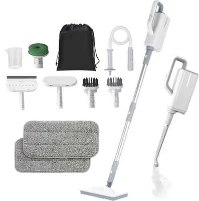 Produktbild von Dampfreiniger Steamclean Multifunktion, 1500W, Handgerät & Dampfmop für alle Böden & Teppich, beseitigt 99,9% Keime, 360ml Wassertank, 90° verstellbar