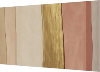 Produktbild von Selbstklebende Fototapete - Wandbilder für Wohnzimmer - 416x254 - Dekorative Wandfolie - Modernes Design für Wanddekoration - Tapeten für Innenräume - Wellenstreifen