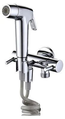 Produktbild von Handsprüher-Set, Handsprüher-Set, Stoffwindel-Sprühset – komplett aus Kupfer, WC-Eckventil, Düsen-Booster-Sprühpistole, WC, WC-Spülung, Begleitset, Duschaufsatz