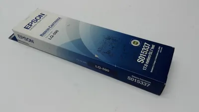 Produktbild von Epson SIDM Black Farbbandkassette für LQ-590 (C13S015337), - LQ-590IIN - LQ-590II - LQ-590, Schwarz, Punktmatrix, 24-pin, 5000000 Zeichen, Schwarz
