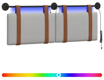 Produktbild von Hängendes Kopfteil Mit LED Licht Wolkengrau Antikes PU