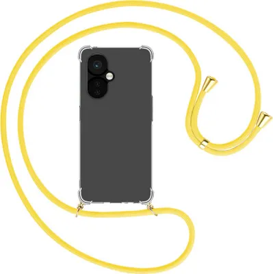 Produktbild von Handykette Backcover-Schutzhülle mit Band (Metall goldfarben) für OnePlus Nord CE 3 5G (6.7'') - gelb