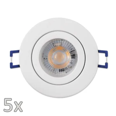 Produktbild von Einbauleuchten-Set McShine 5xRahmen 5xLED-Modul 5W 400lm 230V,weiß IP44