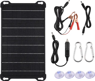 Produktbild von 15W ETFE-Sonnenkollektor-Solarladegeraet Tragbares Solarstrom-monokristallines Silizium-Solarmodul Hohe Effizienz mit DC- und Dual-USB-Anschluss