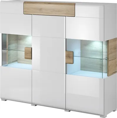 Produktbild von Meublorama HA-TOLEDO-2494DW46*3C/94KG, 3 Tür(en), Weiß, Mitteldichte Faserplatte (MDF), 1 Schublade(n), 2 Jahr(e), 390 mm