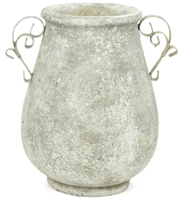 Immagine prodotto di Vaso per piante in Vetroceramica con manico in metallo effetto antico 27,5 cm