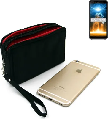 Produktbild von K-S-Trade Schutz Hülle Handy Hülle kompatibel mit Blackview BV6300 Pro Gürteltasche Travelbag Handytasche mit Zusatzfächern, schwarz