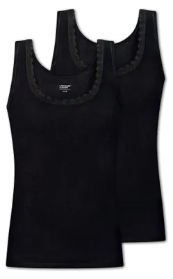 Produktbild von Schiesser Damen 2PACK Traegertop schwarz