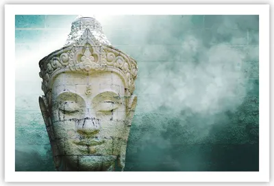 Produktbild von Poster - Poster ohne Rahmen - Buddha Grafik Türkis - 91,5x61 cm - Wand Bild - Wanddeko - Wandbilder - Kunstposter - Wandposter - Bilder - Kunstdruck - Wanddekoration - Wandbild - P2XAA91x61-4342