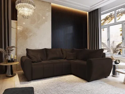 Produktbild von Masseno Ecksofa MADISON L R-S mit Schlaffunktion L-Form, Sofa mit Bettkasten, Wohnzimmersofa, Couch, Soffa, Bettsofa, Couchgarnitur- Braun, KRONOS 06