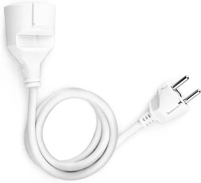 Imagen del producto de Cable de extensión flexible Netsnoer, color blanco, 4 metros, con protección para niños