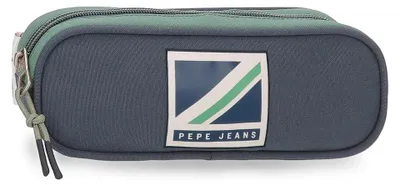 Image de Pepe Jeans, étui à crayons Tom, bleu, 22x7x3 cm, polyester