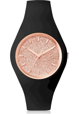 Zdjęcie produktu dla ICE Watch ICE Glitter Zegarek na rękę Wodoodporny Kolor:Czarny, różowo-złoty, Rozmiar:Uni