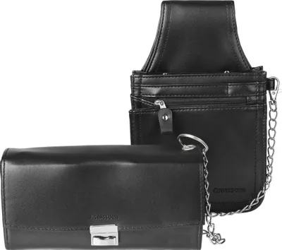 Produktbild von SWISSONA Kellner Geldbörse - Kellnertasche aus Kunst Leder mit Kellnerportemonnaie - Kellner Geldbeutel Kellnerbörse Tasche - Bedienungsgeldbeutel -