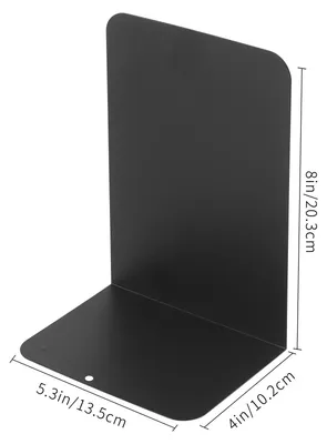 Produktbild von Buchstützen aus Metall, 2 Paar, 102 x 203 x 135 mm, für Bücherregal