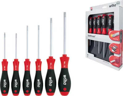 Produktbild von Wiha SoftFinish® TORX® MagicSpring® Schraubendrehersatz, 6-tlg. (362R K6 SO)
