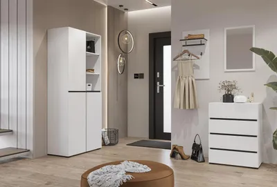 Obrázok produktu pre Predsieňová zostava CROSI 1 biela / čierna