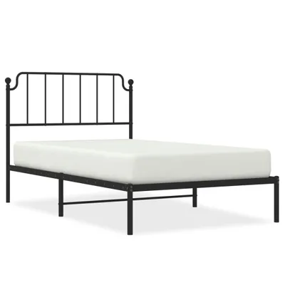 Immagine prodotto di vidaXL Struttura letto con testiera in metallo nero 107x203 cm