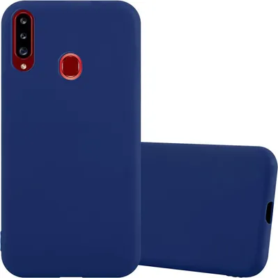 Produktbild von Cadorabo Hülle für Samsung Galaxy A20s Schutzhülle in Blau Handyhülle TPU Silikon Etui Case Cover