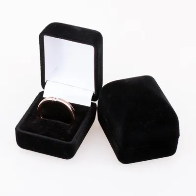 Produktbild von Ringbox Verlobungsring: Schmuck Etui für Ring Schwarz