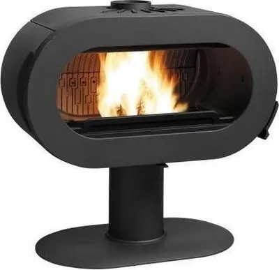 Image de Poêle à Bois INVICTA Fifty Plus Pied, 10 kW, Fonte, Bûches 60 cm, 922 x 442 x 828 mm