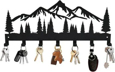 Produktbild von Unyqoos® Metall-Wandorganizer mit 7 Haken, pulverbeschichtet – Schlüsselhalter & Aufbewahrung für Zuhause und Büro