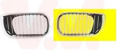 Image de VAN WEZEL Grille de calandre Noir Avant Gauche (0649515) pour BMW 3 | Grille de calandre,