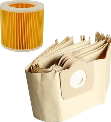 Produktbild von 5X Staubbeutel 1X Filter für Staubsauger WD3 Premium WD 3.300 M WD 3.200 WD3.500 P 6.959-130