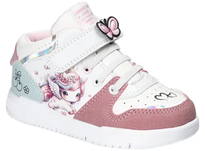 Produktbild von American Club ES209, Kinderschuhe Klettverschluss Leder-Einlegesohle rutschhemmend bequem, Weiß/Rosa 24