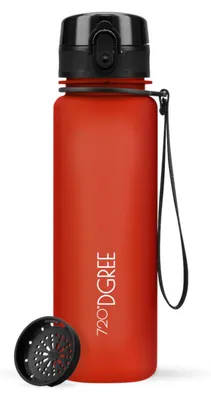 Produktbild von 720°DGREE Trinkflasche uberBottle softTouch mit Sieb watermelon red 0,5l