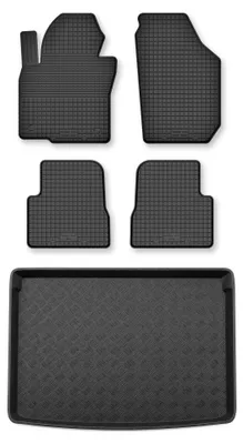 Zdjęcie produktu dla Dywaniki gumowe + mata bagażnika do Alfa Romeo Tonale 965 2022- – czarne, dobierane – Wielganizator Semi-Universal