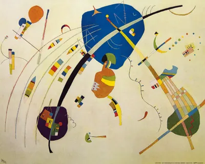 Produktbild von Wassily Kandinsky Kunstdruck Bild - Gegen Blau, 1939 (40 x 50 cm)