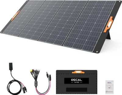 Produktbild von OSCAL PM400 Pro Faltbares Solarpanel 400W Mobile Solaranlage für Powerstation Solarspeicher Solargenerator, IP65 Wasserdicht