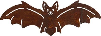 Produktbild von Rost Gartenfigur Fledermaus zum Einschrauben Edelrost Gartendeko Baumdeko Metall