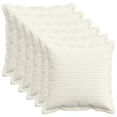 Produktbild von vidaXL Kissenbezug 6 stk. HOUTEN Creme 45 x 45 cm Cord