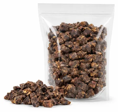 Produktbild von Pferdelungenwürfel Trainingshappen 250 Gramm Hundesnack Kausnack Hundeleckerlie getreidefrei für Hunde natürlich ohne Zusätze