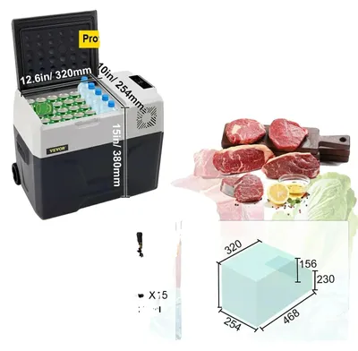Zdjęcie produktu dla Lodówka samochodowa, przenośna, sterowana aplikacją, pojemność 40 litrów
