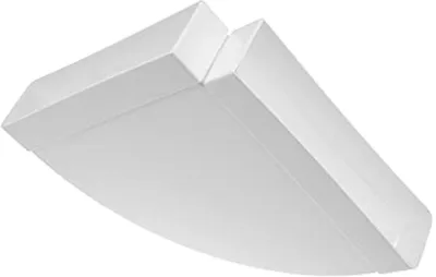 Horizontale rechteckige Kanalbogen 220 x 55 mm – 90° für Belüftungssysteme