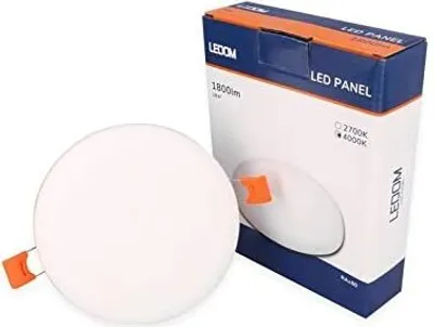 Produktbild von 10 Stück LEDOM Rahmenloses LED Panel Beleuchtung Einbauleuchte Spot 18W, 90mm Durchmesser 1800lm, 4000K Neutralweiß Deckenleuchte Rund