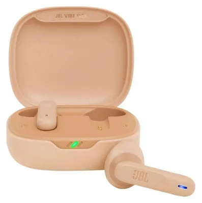 Productafbeelding van JBL Vibe Flex Bluetooth oordopjes, beige, modelnummer: JBLVFLEXBEG