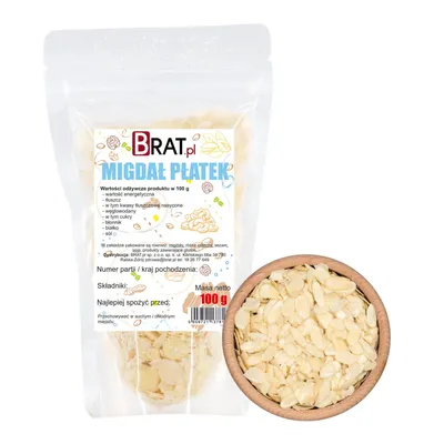 Immagine prodotto di Scaglie di mandorle 100g Brat.pl