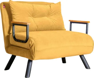 Immagine prodotto di Keoni - Poltrona, 60x78x78h cm Giallo, Reclinabile