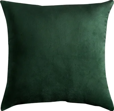 Produktbild von Dekorativer Kissenbezug aus Velours – Dunkelgrün, eleganter Zierkissenbezug für Sofa und Bett