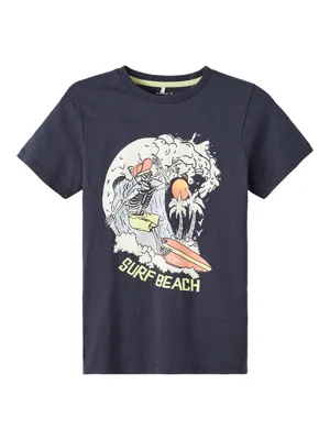 Produktbild von Name It Fholiday Kurzarm-t-shirt Blau 13-14 Years Junge Blau 13-14 Years