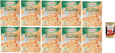 Produktbild von Star Il Mio Risotto Gamberetti, Reis mit Garnelen, 10x 175g italienisch Fertiggerichte + Italian Gourmet polpa 400g
